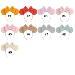 New Classic Cute Mouse Ears Chic Headband 5"Bow Girls And Kids Hairband Festival Cosplay DIY Hair Accessories Christmas Gift
