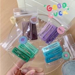 6pcs Matt Alloy Hair Clips Rectangle Gradient Candy Color 6cm Bobby Pin Non-slip No Crease Hairpin Women Girls Barrette Headwear