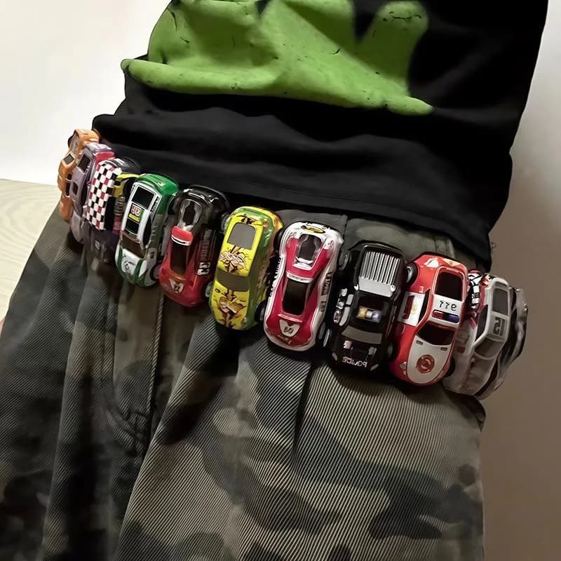Personality Skull Rhinestone Belt Punk Youth Style Belt with Multi-function and Fashion Sense of Riveting
