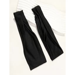 NEW 2026 4Pcs Black Twist Knotted HeadBands Boho Stretchy Hair Band Non Slip for Girl Turban Plain Headwrap Yoga Workout Hair Ac