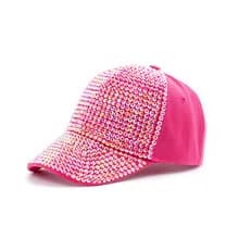 New Fashion Women Diamond Inlay Cap Spring Summer Hip Hop Kpop Dance Baseball Caps Simple Plain Party Street Hat