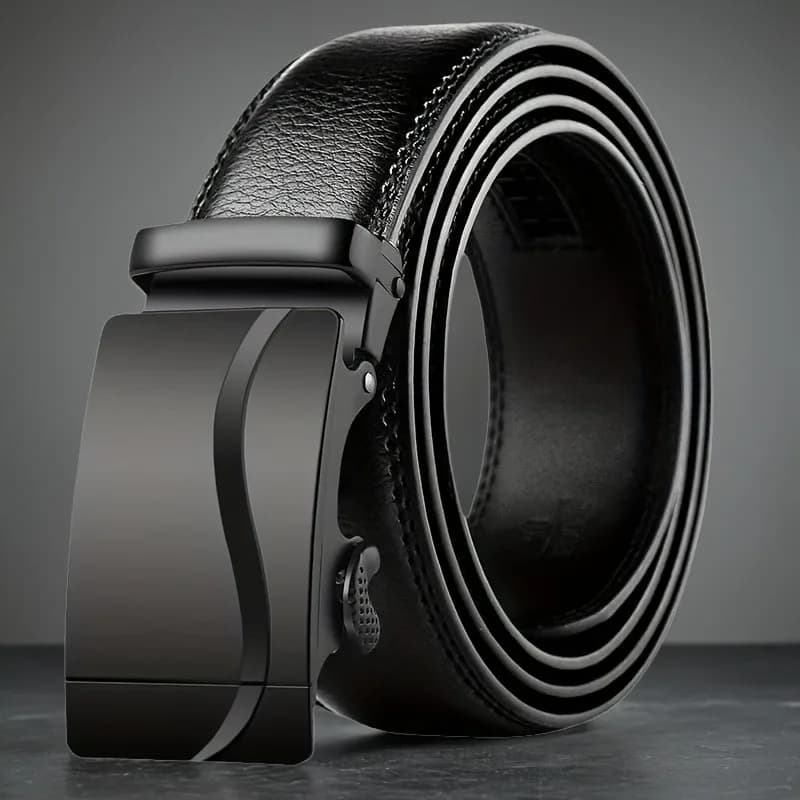 Men Belt Leather Belt Metal Alloy Automatic Buckle Brand Luxury Design Waist Belts for Men Strap Male