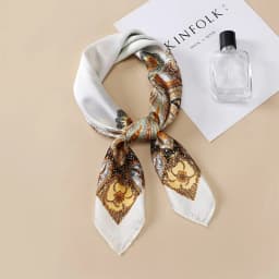 70x70cm Silk Scarf for Women Floral Printed Square Shawl Muslim Hijab Office Ladies Neck Scarf Hair Bandana Gift Muffler Foulard