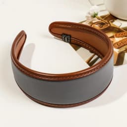 New 2025 Retro PU Leather Hairbands Wide Turbans Non-slip Hoop Headband Elegant Hair Accessories Women Girls Fashion Items Gifts