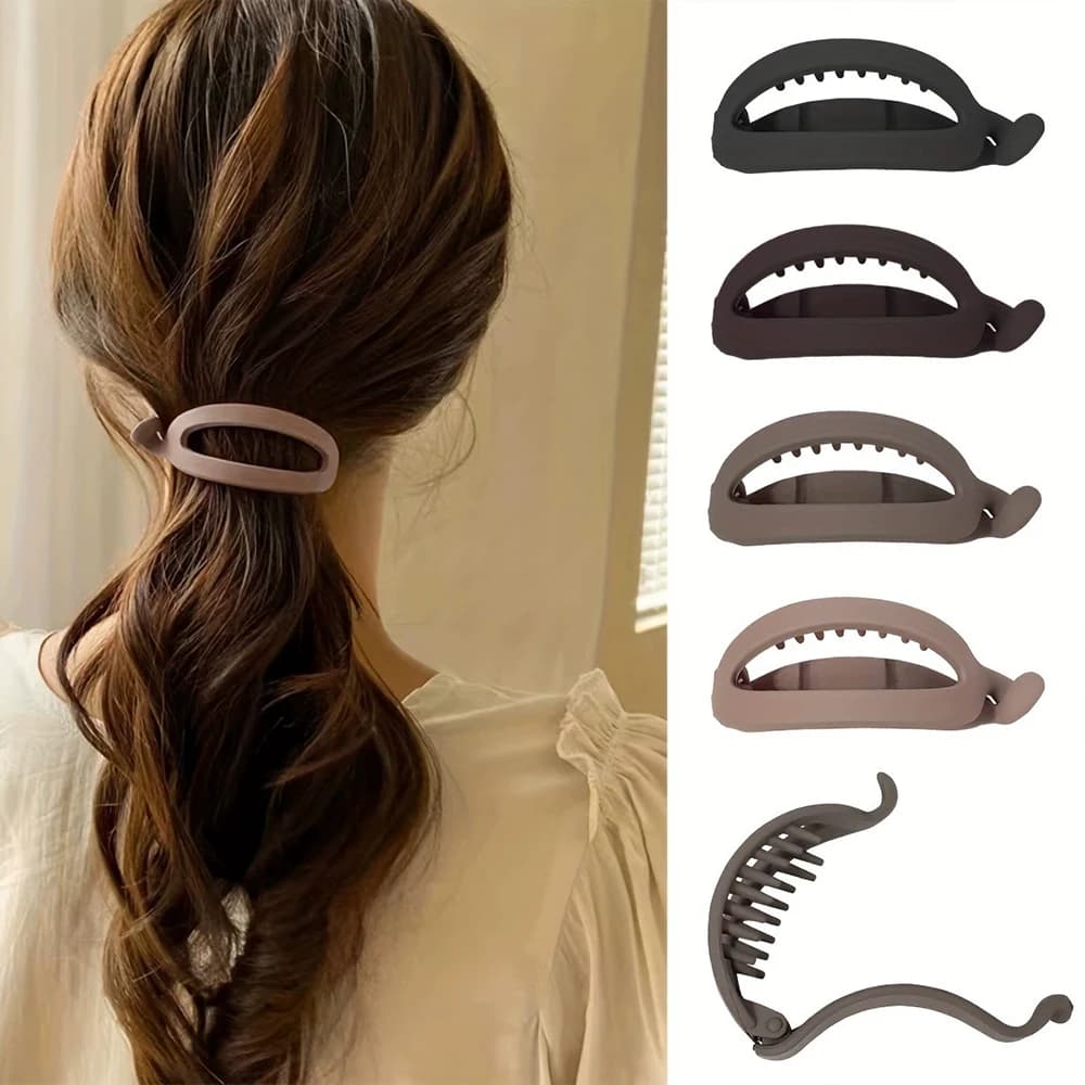 1/4pcs Matte Banana Hair Clips Simple Elegant All-Match Design Versatile Hair Accessories for Daily Casual Special Gatherings