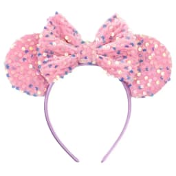 Disney Red and Black Color Mickey Mouse Ear Headband for Adults Colorful Scales Sequins Bows Hairbands Women Hair Accessories