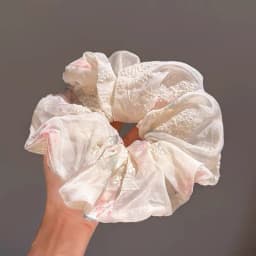 Korean Big Dot Scrunchies For Girls Elastic Hair Rubber Bands Women Large Hair Tie Black Hair Ring Rope Hairbands Headdress