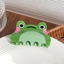1pc Simulated animal gripper acrylic material frog hair clip daily ponytail clip holiday party headpiece hair accessory
