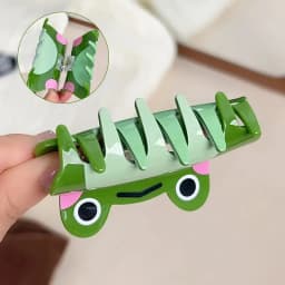 1pc Simulated animal gripper acrylic material frog hair clip daily ponytail clip holiday party headpiece hair accessory
