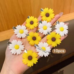 10 Sunflower Hair Clips Sweet and Stylish Flower Hair Clips Suitable for Daily Use Hair Accessories