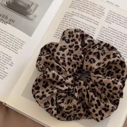 Leopard Print Hair Tie Korea Fashion Hair Rope Oversized Scrunchie For Women High Elasticity Elastic Hair Band Hair Accessories