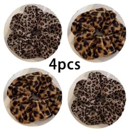 Leopard Print Hair Tie Korea Fashion Hair Rope Oversized Scrunchie For Women High Elasticity Elastic Hair Band Hair Accessories