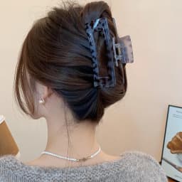 Leopard Print Large Square Hollowed Acrylic Crab Hair Clip Back Head Updo Temperament Simple Shark Clip New Vintage Accessories