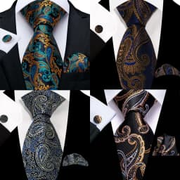 Teal Green Solid Paisley Wedding Tie For Men Fashion Design Quality Hanky Cufflink Men Gift Necktie Set