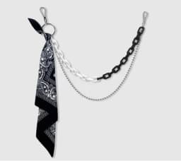 High street pants chain accessories ins hip hop pendant acrylic plastic pants chain square towel men's and women's fluorescent