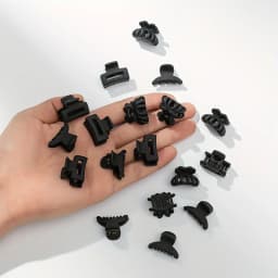 18Pcs/set Elegant Geometric Square Bow Black Small Hair Claws Clip Hairpins Barrette Headwear For Women Girls Hair Accessories