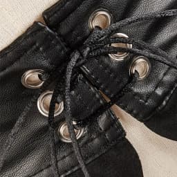 Black Wide Corset Belt Dress Decorative Slimming Belt Layered Swallow Tail Waist Seal Lace-up PU Leather Waistband