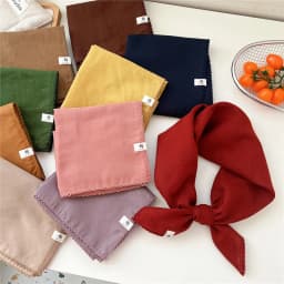 68*68cm Solid Color Cotton Square Scarf Women Girls Headband Accessories Hairscarf Hairscarf Bandanas