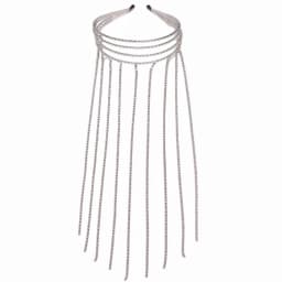 Diamond tassel personality style multi-layer headband Europe and America exaggerated rhinestone tassel temperament headband fash
