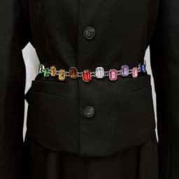 Designer's New Color Rhinestone Chain Belt Niche Exquisite Fashion Jewel Waist Chain Female Unique Banquet Dress Accessories