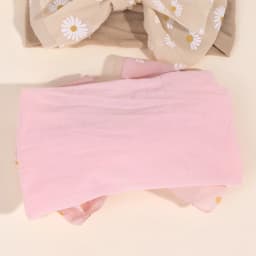 3Pcs Baby Wide Elastic Headband Infant Large Bow Head Band Flower Print Soft Stretchy Wide Hairband For Toddler Hair Accessories