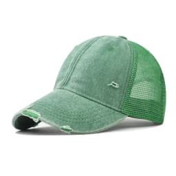 Cotton washed distressed mesh breathable summer baseball cap, versatile outdoor, personalized solid color duckbill cap