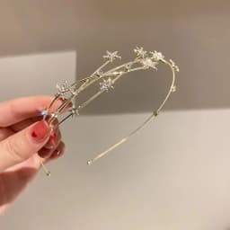 Star Leaves Rhinestones Headbands for Women Imitation Pearl Multi-layer Hollow Hair Hoop French Elegant Dedicate Party Tiaras V1