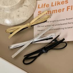 New 1PCS PU Leather Bow Hairpin Hair Clip Fashion Design Personality Delicate Korea Sweet Cool y2k Girls Bobby Pin Hair 2025