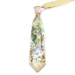 Men's Vintage Imitation Silk Ties 8cm Animal Mathematical Formula Architecture Retro Printing Necktie Party Suit Shirt Accessory