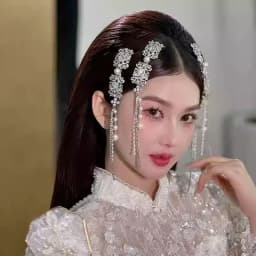 Full Rhinestones Imitation Pearls Long Tassel Ethnic Style Duckbill Hair Clips Bride's Wedding Headwear for Women New in 2026