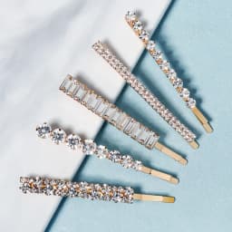 5PK/Set Rhinestone One Word Hair Clip Simple Everyday Hair Pins for Women and Girls Fashion Jewelry Hair Accessories