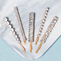 5PK/Set Rhinestone One Word Hair Clip Simple Everyday Hair Pins for Women and Girls Fashion Jewelry Hair Accessories
