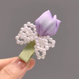 Gentle Diary~ Tulip Pearl Hairpin Fairy Mori Fairy Beauty Premium Sense Niche Bangs Side Headdress Hairpin