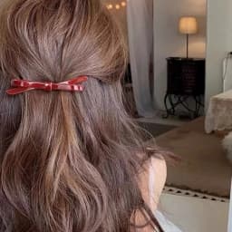French Style Bowknot Hair Clip Women Girls Acrylic Spring Barrettes For Ponytail Long Hair Styling Party Headwear