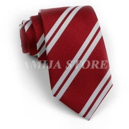 Men's Fashion Tie 7.5cm Tie Sage Green Orange Stripes Ties Business Meeting Suit Wedding Party Office Tie Men's Gift Accessorie