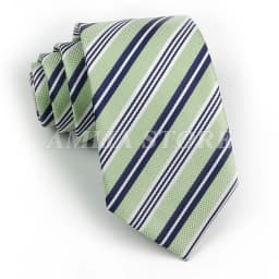 Men's Fashion Tie 7.5cm Tie Sage Green Orange Stripes Ties Business Meeting Suit Wedding Party Office Tie Men's Gift Accessorie