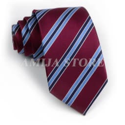 Men's Fashion Tie 7.5cm Tie Sage Green Orange Stripes Ties Business Meeting Suit Wedding Party Office Tie Men's Gift Accessorie
