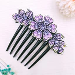 Crystal Rhinestones Flower Hair Combs Clip Vintage Hairpins Bridal Wedding Headdress Women Hair Accessories Disk Headwear Bnads