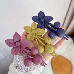Fashion Matte Flower Hairpins Vintage Rhinestone Non-slip Hair Clip Claw Clamps Women Girls Hair Accessories Party Headwear Gift