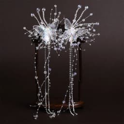 Fairy Tassel Hair Clip For Women Mermaid Pearl Butterfly Side Hairpin Exquisite Elegant Wedding Party Travel Hair Accessories