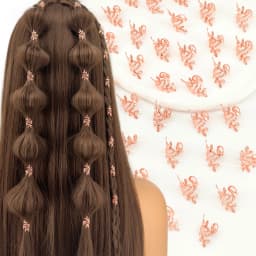 40Pcs Vine Leaf Shaped Alloy Hair Braids Rings For Dreadlock Women Girls Hair Accessories Loc Hair Jewelry for Braids
