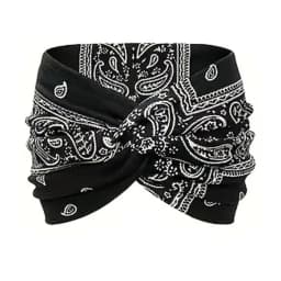 Ultra-Wide Ladies Elastic Knot Cross Yoga Sports Hairband Stylish Hair Accessory Headband for Fitness Enthusiasts