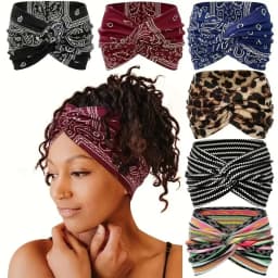 Ultra-Wide Ladies Elastic Knot Cross Yoga Sports Hairband Stylish Hair Accessory Headband for Fitness Enthusiasts