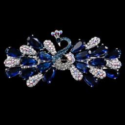Korean version of minimalist peacock women's hair clips accessories Metal spring clip hairpin for girls large straight pins