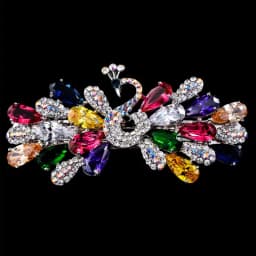 Korean version of minimalist peacock women's hair clips accessories Metal spring clip hairpin for girls large straight pins