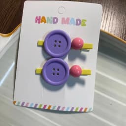 2Pcs/Set 2025 New Cute Button Hairpins For Baby Girl Candy Color Bangs Clip Hair Barrettes Children's Hair Clip Hair Accessories