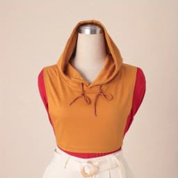 Sleeveless Hooded Short Multi-Color Optional Autumn Shirt Fake Collar Sweatshirt Hooded Stylish Multi-Function Hooded Collar