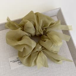 New Sweet Bowknot Sheer Organza Hair Scrunchies Korean Style Solid Color Stretchy Hair Ropes Ladies Elastic Head Bands For Daily