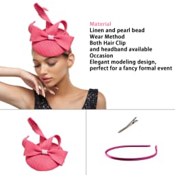2025 New Fascinator Hat Wedding Church Headpiece Pearl Formal Event Tea Cap Kentucky Derby Race Millinery Cocktail Hat