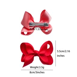 4pcs/set Grosgrain Ribbon Cute Bows Hair Clip For Kids Girls Solid Color Bowknot Classic Bubble Bow Hairpins Hair Accessories
